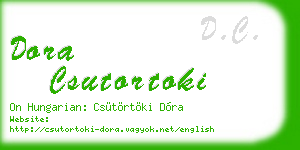 dora csutortoki business card