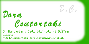 dora csutortoki business card